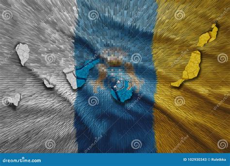 Canary Islands Map stock illustration. Illustration of graphics - 102930343