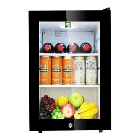 Lvni 62l Glass Door Mini Fridge Heat Kitchen Equipment