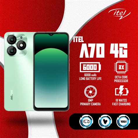 Itel A70 Lte 4gb Ram 128gb Rom 66hd Waterdrop Fullscreen 5000mah Shopee Philippines