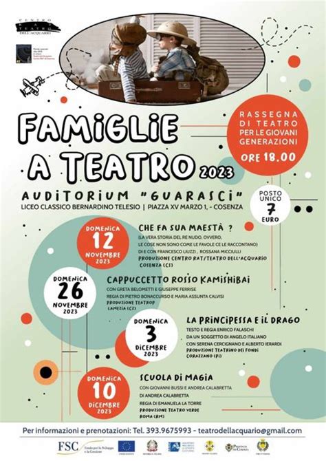 Al Via La Rassegna Famiglie A Teatro Si Parte Con Lo Spettacolo Che