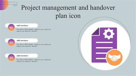 Project Management And Handover Plan Icon PPT Slide