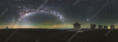 Very Large Telescope at night, Chile - Stock Image - C057/6916 - Science Photo Library