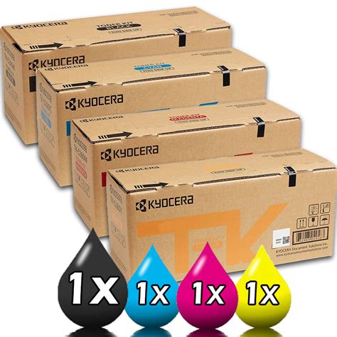 Genuine Pack Of Kyocera Tk Toner Cartridge Value Pack Bk C