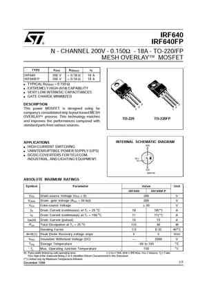 Irf Mosfet Datasheet Equivalente Reemplazo Hoja De