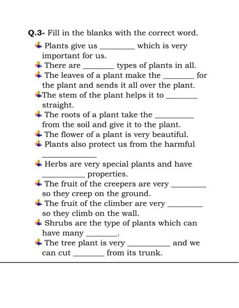 Types Of Plants Activity For Grade 1 Plant Activities Plant Help