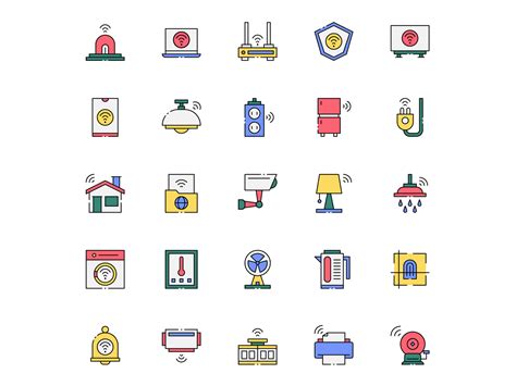 Colored Domotics Icons Part 01 By Unblast On Dribbble