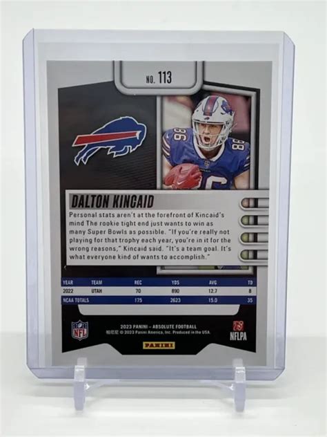 Panini Absolute Football Dalton Kincaid Rc Rookie Buffalo