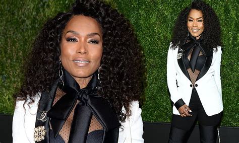 Angela Bassett Puts On Busty Show In Black Bra Under Tuxedo Jacket At Tribeca Film Festival