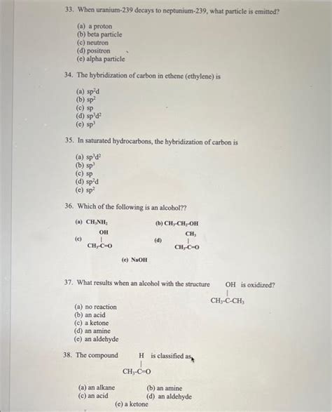 Solved 33. When uranium-239 decays to neptunium-239, what | Chegg.com