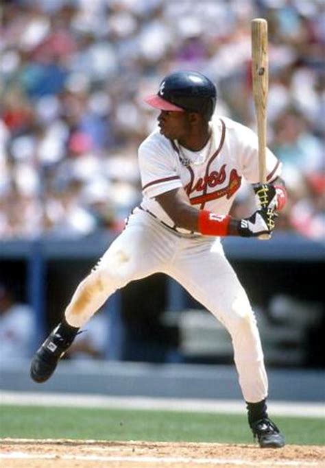 DEION SANDERS | Atlanta Braves 1992 Home Majestic Throwback Baseball Jersey