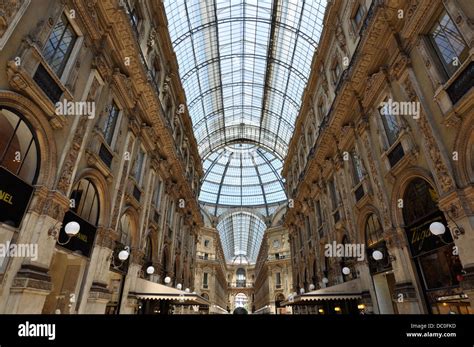 Shopping Mall Of Galleria Vittorio Emanuele Ii In Milan Italy Almost