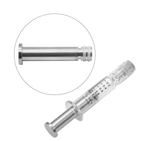 Metal Twist Plunger Luer Lock 1ml Glass Syringe Container For Oil 1