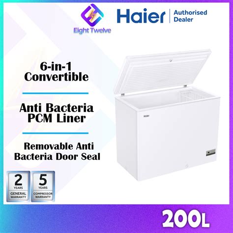 Haier In Convertible Chest Freezer Peti Ais Shopee Malaysia