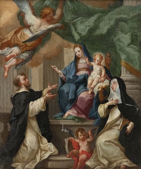 La Madonna Con Bambino In Trono Conferisce Il Rosario A San Domenico