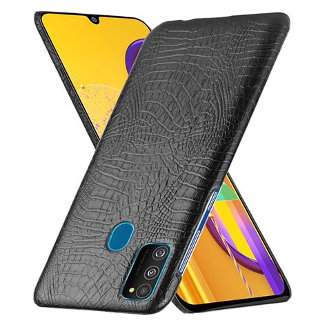 For Galaxy M S Shockproof Crocodile Texture Pc Pu Case Black