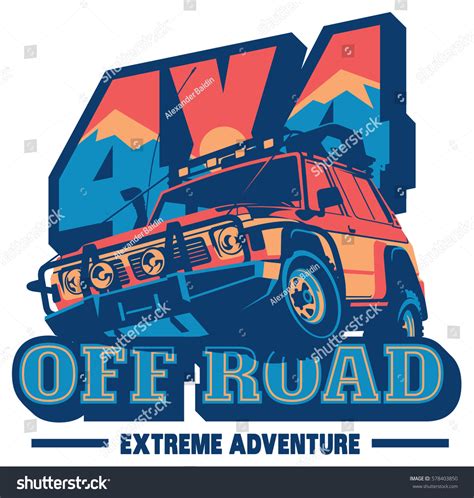 Off Road Car Logo Safari Suv Expedition Royalty Free Stock Vector