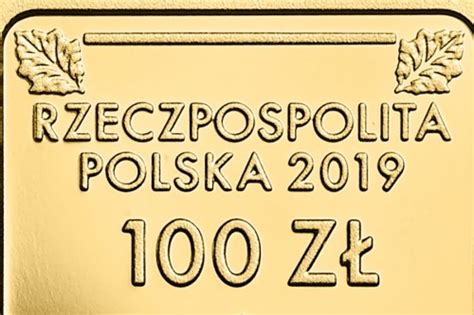 Złota Moneta sztabka 100 zł Powrót złota do Polski Złote Monety