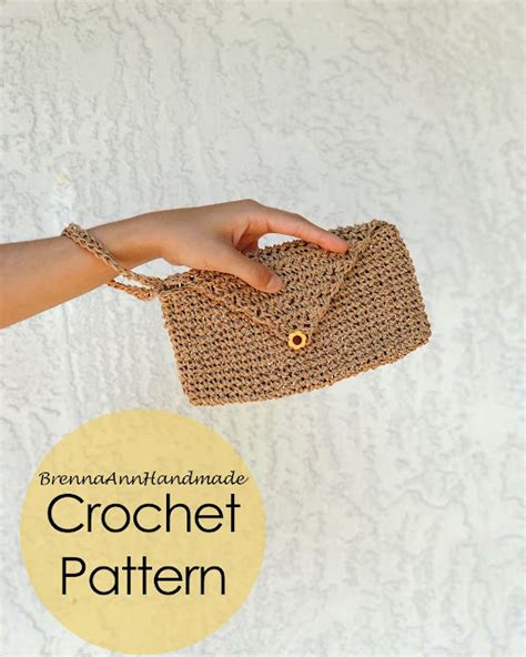 Brenna Ann Handmade Free Crochet Pattern The Raffia Hand Clutch Bag