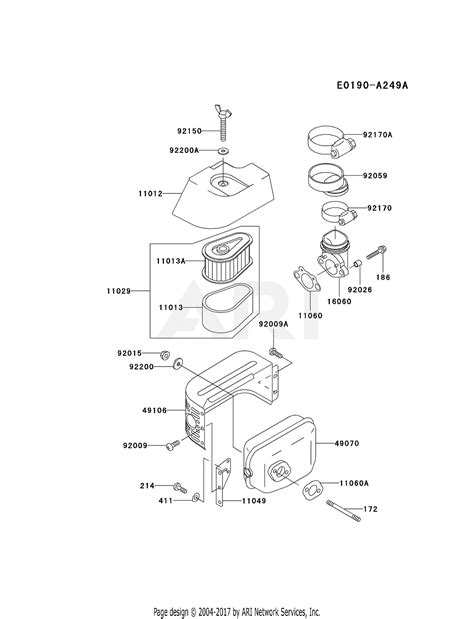 Kawasaki FC150V ES28 4 Stroke Engine FC150V Parts Diagram For AIR