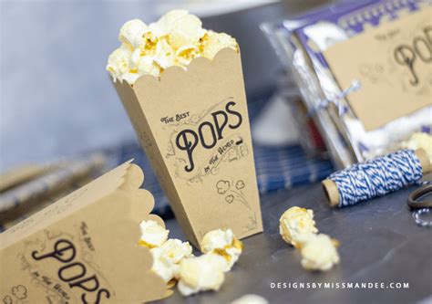 Father S Day Popcorn Boxes And T Tags Designs By Miss Mandee