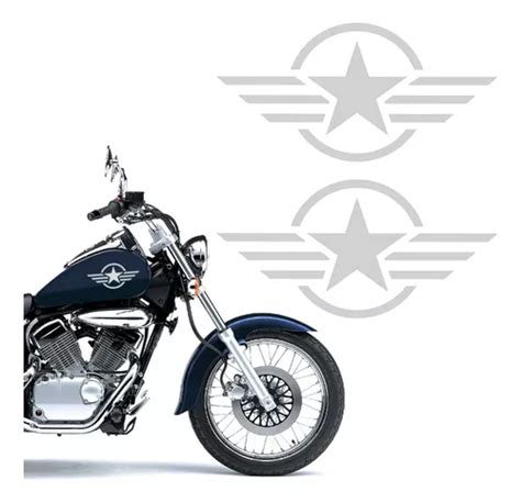 Par Adesivos Estrela Militar Tanque Suzuki Intruder Prata MercadoLivre