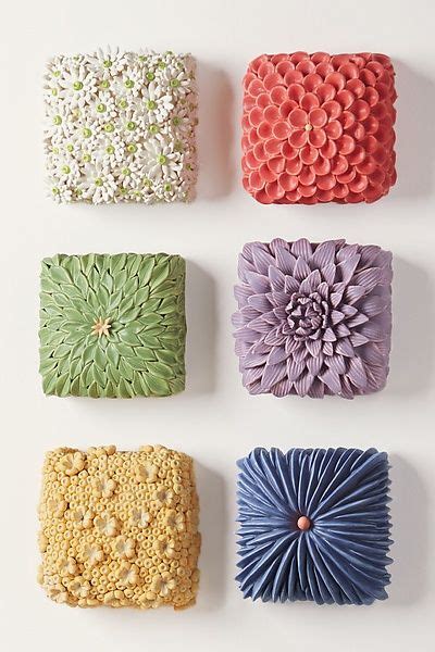 Floral Wall Boxes By Rachelle Miller Ceramic Wall Sculpture Artful Home