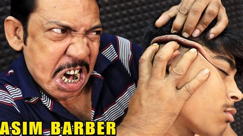 Deep Tissue Head Massage By Asim Barber Head Scratching With 3d Sound