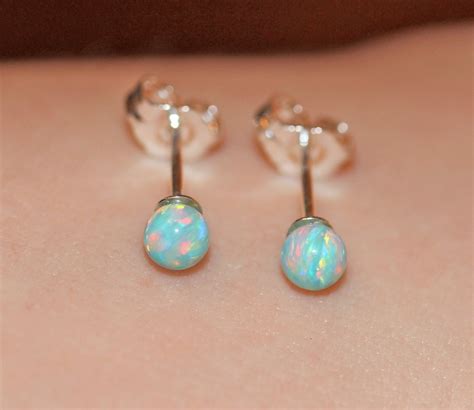 Opal Earrings Opal Ball Earrings Opal Stud Opal Ball Studs Fire