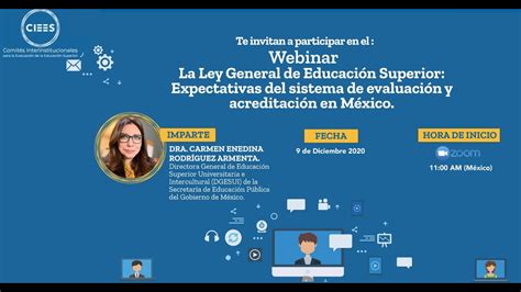 Webinar La Ley General De Educación Superior Youtube