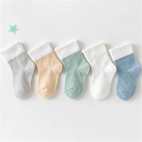 Baby Socks Summer Cotton Solid Colorful Kids Girls Socks Girl ...