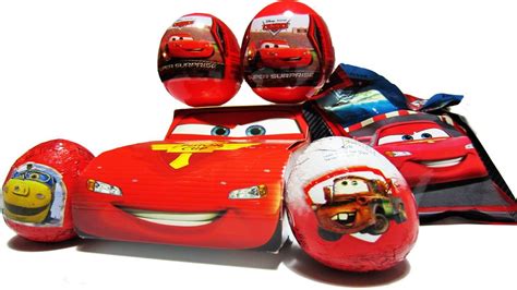 6 Disney Pixar Cars 2 Chuggington Surprise Eggs Cars 2 Blind Bag Lightning Mcqueen Candy Car