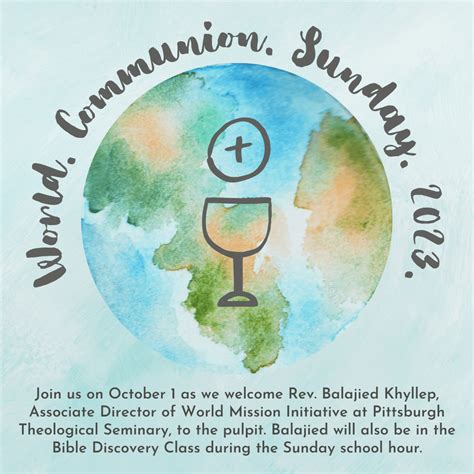 World Communion Sunday Sequoyah Hills Presbyterian Church