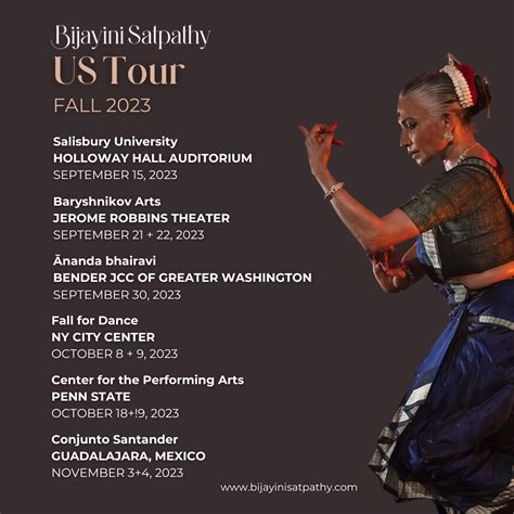 US Tour - Fall 2023 — Bijayini Satpathy — Bijayini Satpathy