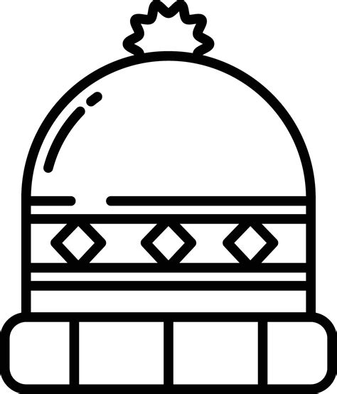 Beanie outline illustration 44754995 Vector Art at Vecteezy