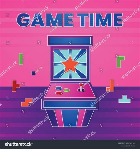 Retro Arcade Gaming Poster Template Stock Vector (Royalty Free ...