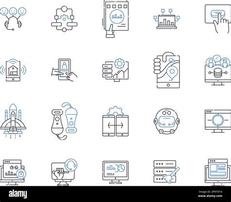 Predictive Modeling Line Icons Collection Regression Classification