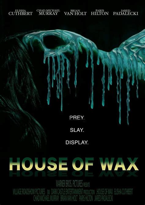 The Poster For House Of Wax Which Features Dripping Green Liquid And