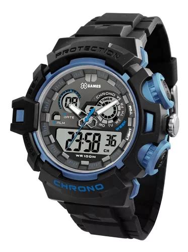 Reloj Anadigi Xmppa247 Bxpx De X Games Para Hombre Color Negro Y Azul