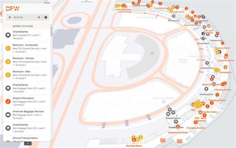 Terminal C map DFW airport at the Dallas Fort Worth Texas