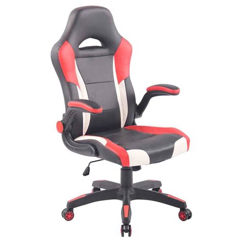 Fauteuil Gaming Lewis En Cuir Noir Rouge Et Blanc Chaisepro Fr