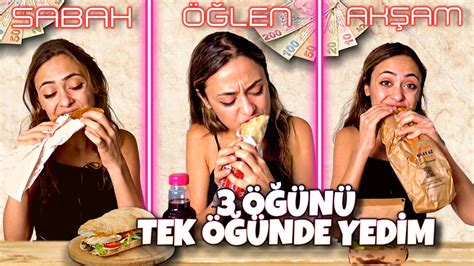 3 ÖĞÜNLÜK YEMEK SİPARİŞİM KAÇ TL TUTTU 3 Öğünü Tek Öğünde Yedim YouTube