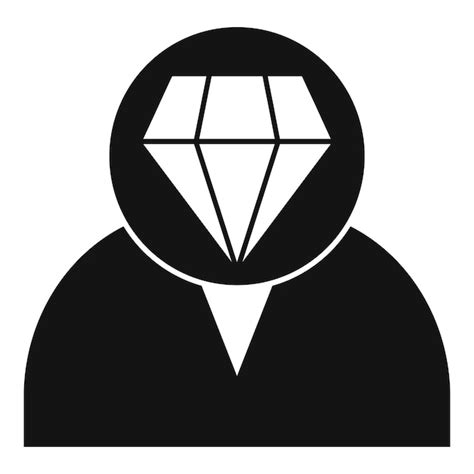 Premium Vector Diamond Personal Traits Icon Simple Illustration Of