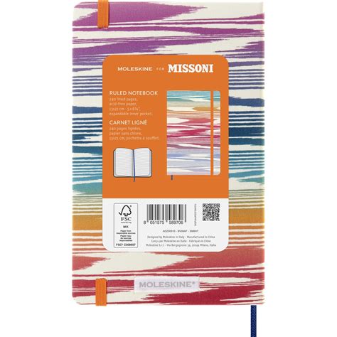 Cuaderno large hojas rayadas Edición Limitada Missoni Fiammato Sfumato