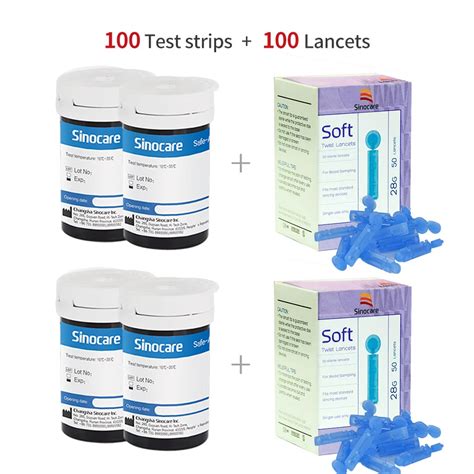 Sinocare CE Safe-Accu измеритель уровня сахара в крови комплект ...