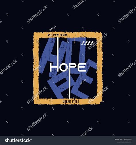 Hope Typography Design Ready Print T Stock Vector Royalty Free