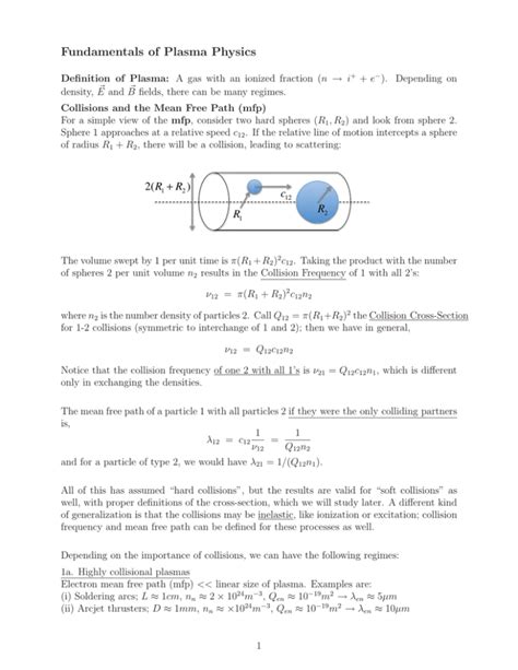 Fundamentals of Plasma Physics