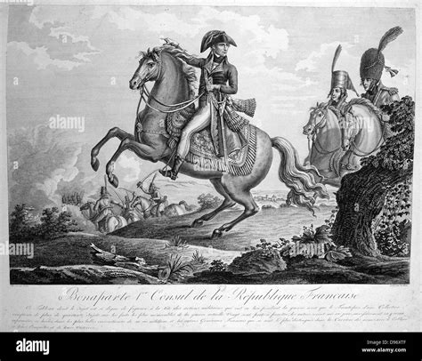 Napoleon Bonparte 1769 1821 As First Consul Engraving Hi Res Stock