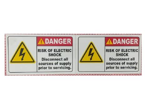 Rectangular White 3mm Safety Sticker, For Warning And Instruction at Rs ...