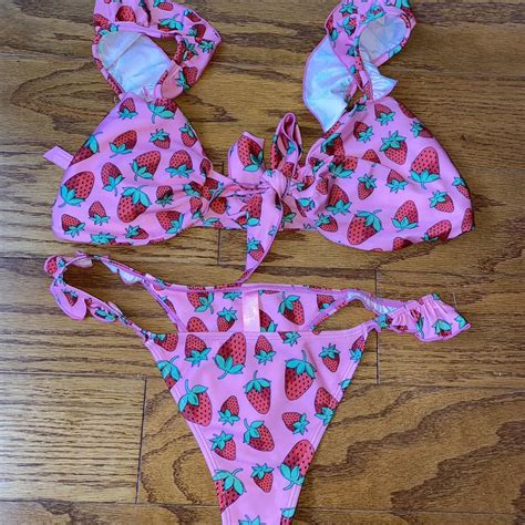 Sugar Thrillz Strawberry Bikini Set BRAND NEW Depop