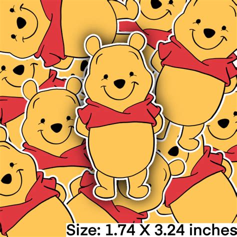 Winnie The Pooh Sticker Pack 3 Stickers Included Etsy